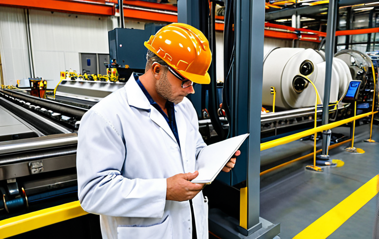 **
A modern management consultant deeply engaged in a manufacturing plant. They are observing workers, examining processes, and taking notes, showcasing the blend of theoretical knowledge and practical understanding. The scene should convey a collaborative and problem-solving atmosphere.
**