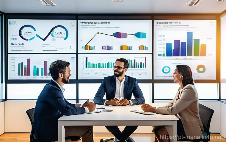 경영지도사와 경영 컨설팅 교육 과정 - **Prompt:** A diverse group of business professionals in a modern, sunlit office in Lisbon, Portugal...