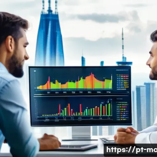 Home 32 경영지도사와 회계 및 재무 분석 - A modern corporate office scene showing a diverse team of Brazilian financial managers analyzing det...