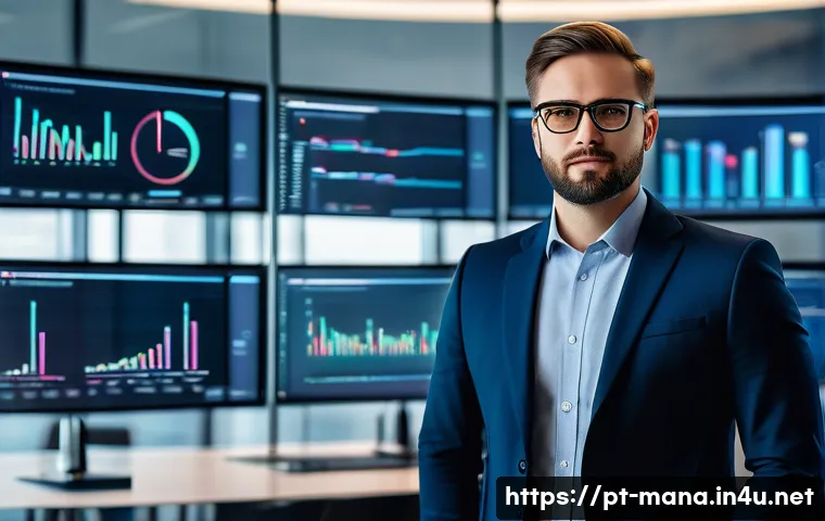 경영지도사 관련 최신 트렌드 - A modern corporate office scene featuring a confident business manager wearing professional attire a...